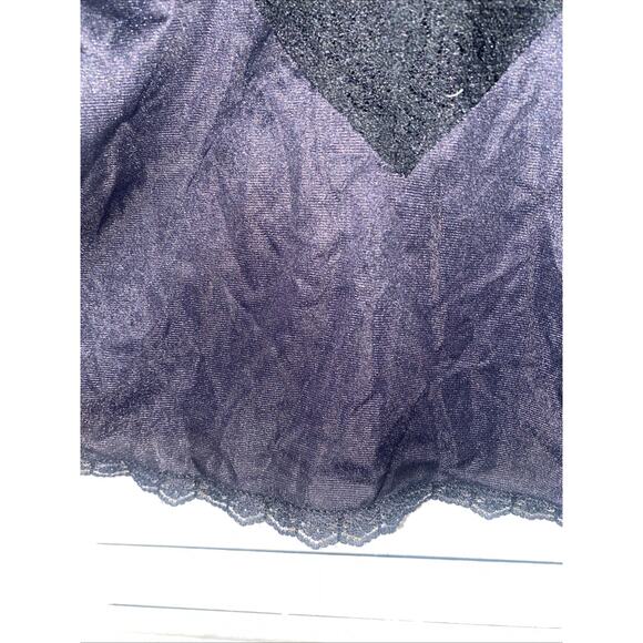 Vintage Mel-Lin Black Camisole Half Slip Nylon Lace Size Small USA Made - Picture 3 of 8